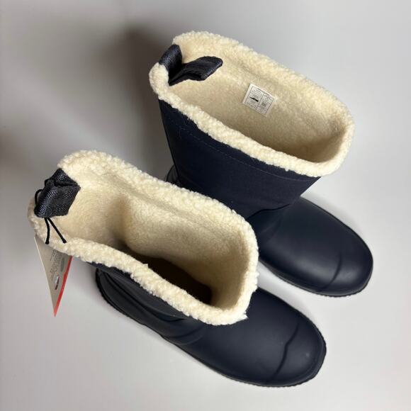 Hunter Women's Original Insulated Roll Top Sherpa Boots in Navy/White Willow - Picture 7 of 10